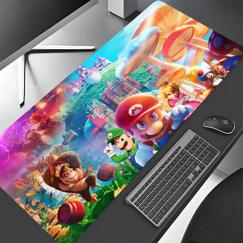 Hot Game Super Cool M-Mario Bros Mouse Pad Gaming Mousepad Large 900x400mm Japanese cartoons MouseMat Gamer Mause Carpet PC Desk