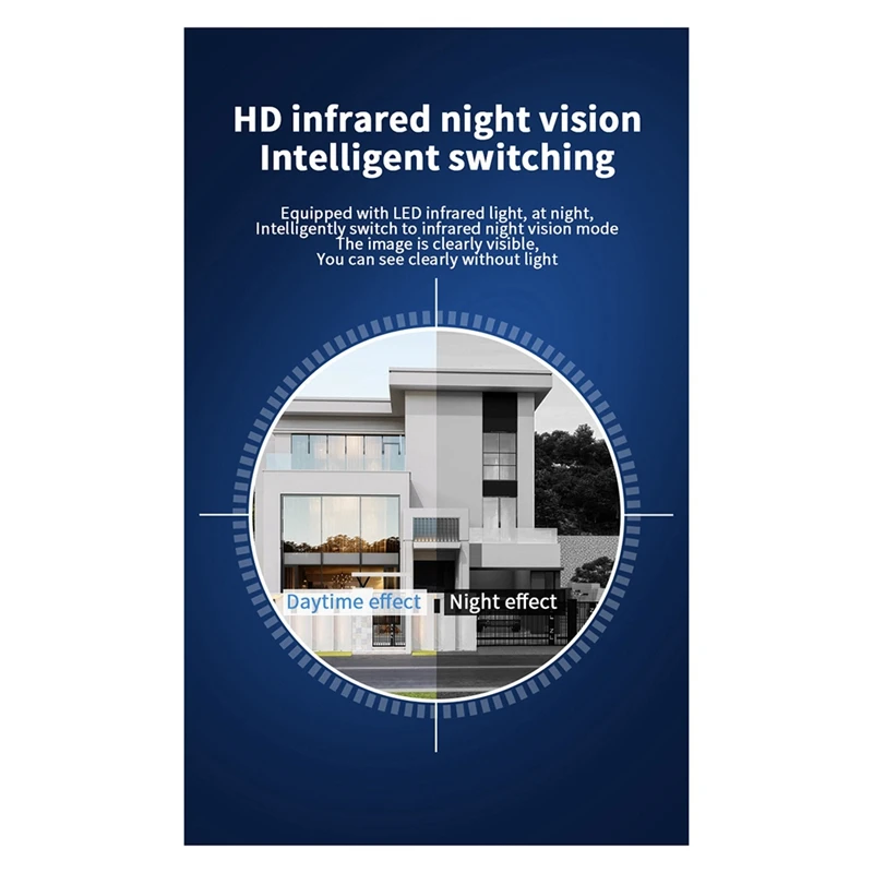 WIFI Doorbell Camera With 125° Wide Angle Visual Chime Smart Video Doorbell HD Video Night Vision Supports Cloud Storage