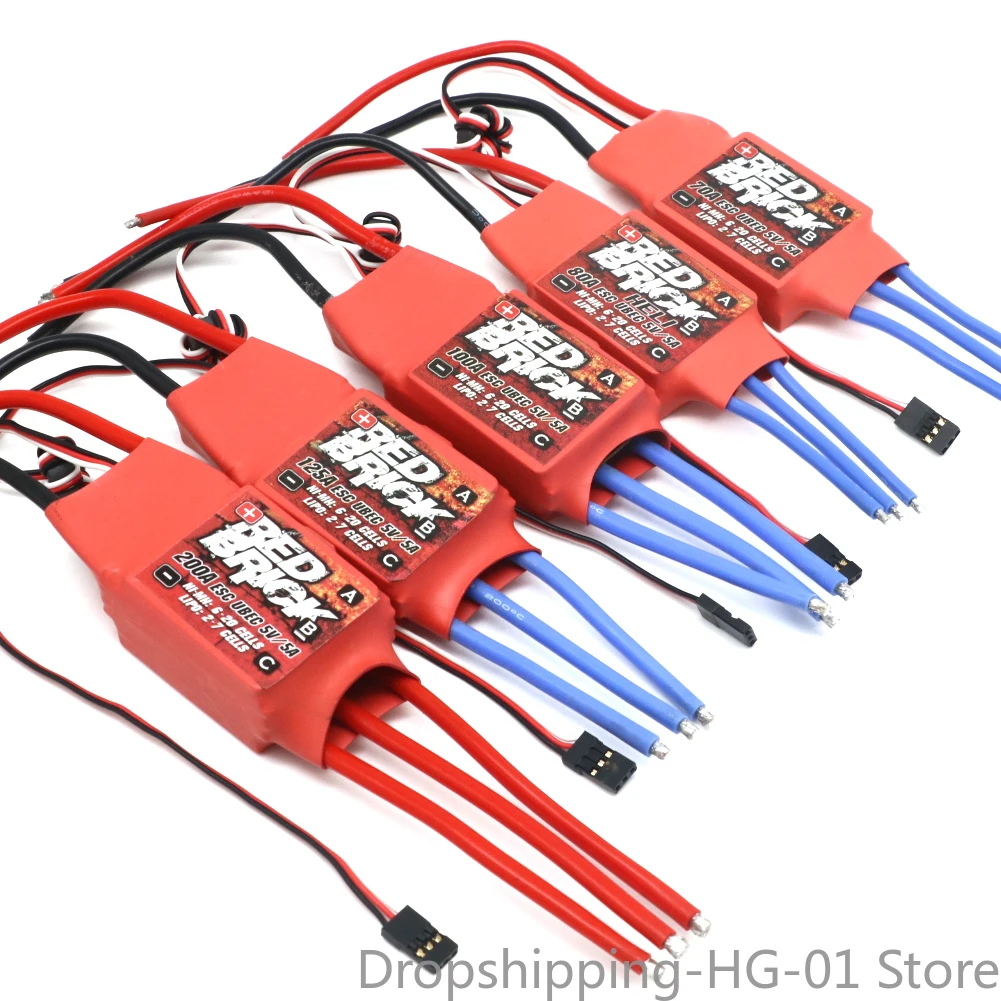 Red Brick 50A/70A/80A/100A/125A/200A Brushless ESC Electronic Speed Controller 5V/3A 5V/5A BEC for FPV Multicopter