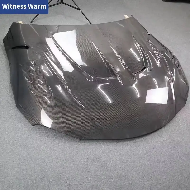 لتويوتا سوبرا A90 مزورة ألياف الكربون الزجاج L نمط محرك هود غطاء محرك السيارة تنفيس الهواء ضبط طقم الجسم