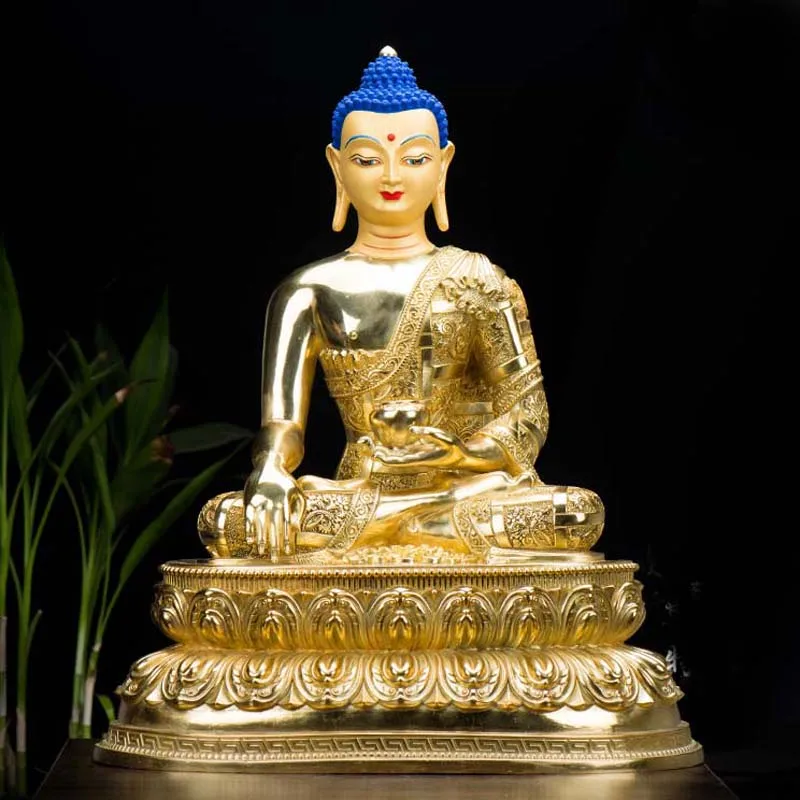 48CM large High-grade Buddha statue Asia Buddhism Nepal Gilding Sakyamuni Amitabha Buddha statue bless Safety luck