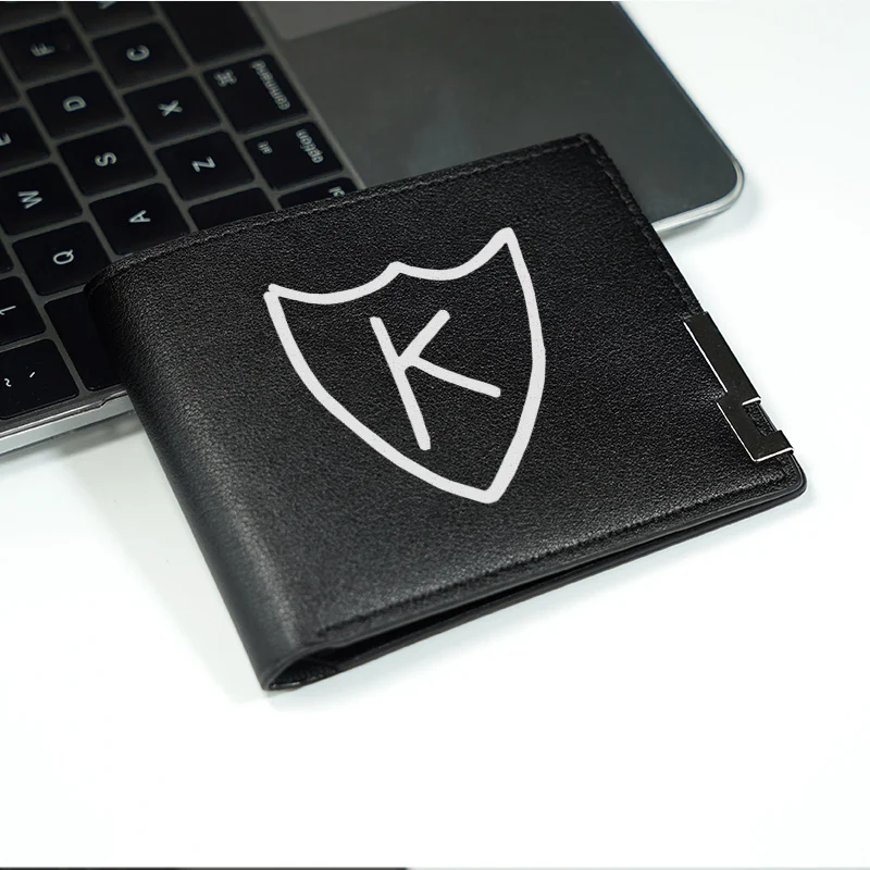 K SHIELD LOGO PORtafoglio IN PELLE DELL'UNITÀ di elaborazione DA UOMO SLIM BUSINESS STYLE DURABILE LEGGERO DURABILE LUCE DA GIORNO DESIGN MINIMALISTA MODERNO