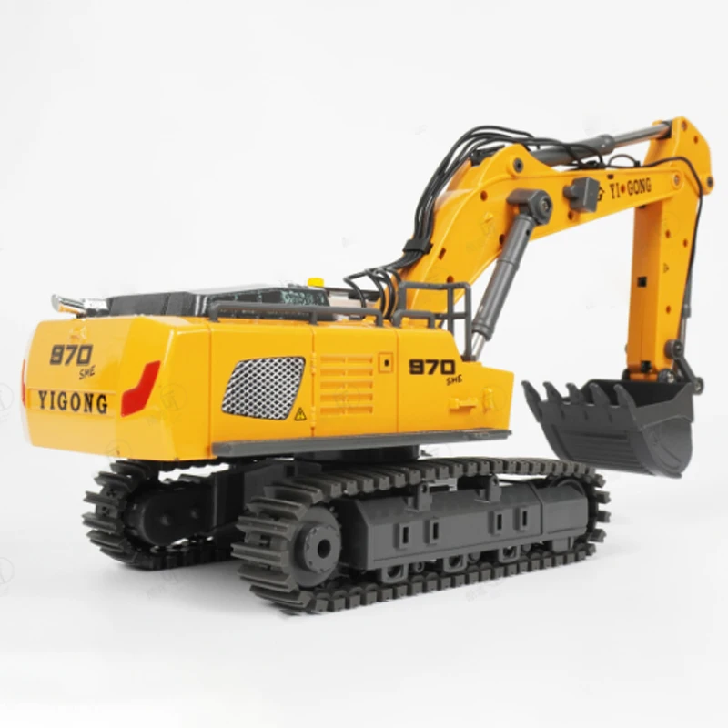 970 RC Mini Excavator 1/50 Scale รถขุดไฟฟ้าจําลองเดสก์ท็อป RC Excavator พร้อมระบบไฟส่องสว่าง RC รถของเล่นของขวัญ