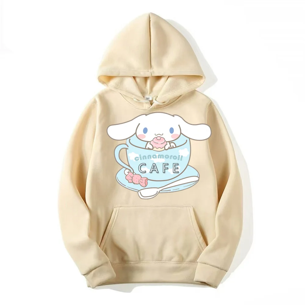 เสื้อฮู้ด2024 Cinnamoroll My Melody สำหรับเด็กหญิงเด็กชายเด็ก Sanrio Kawaii ผู้หญิงและผู้ชายเสื้อสไตล์ญี่ปุ่นลำลองสำหรับฤดูใบไม้ร่วงและฤดูหนาว