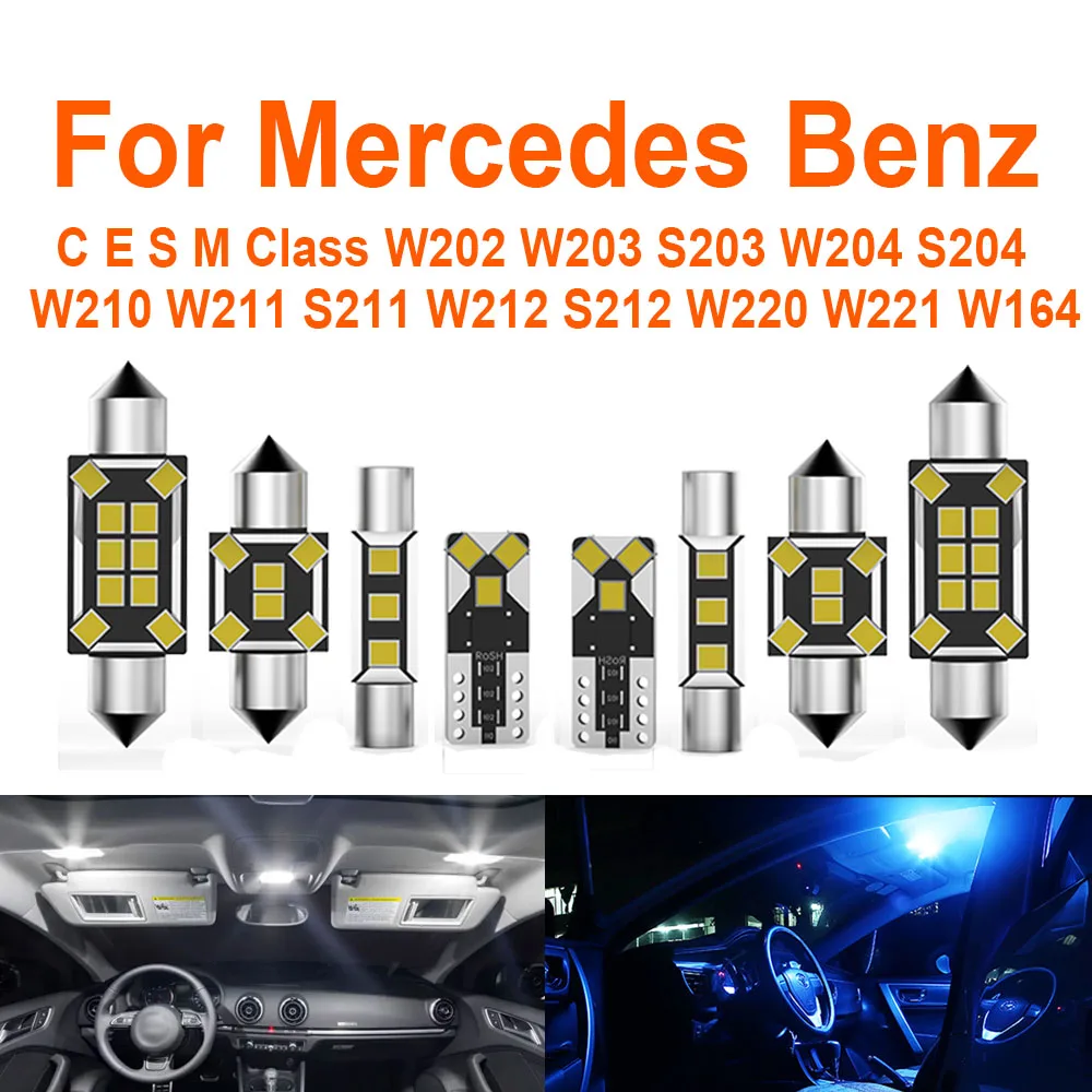 

Abright For Mercedes Benz C E S M Class W202 W203 S203 W204 S204 W210 W211 S211 W212 S212 W220 Car LED Interior Light Canbus