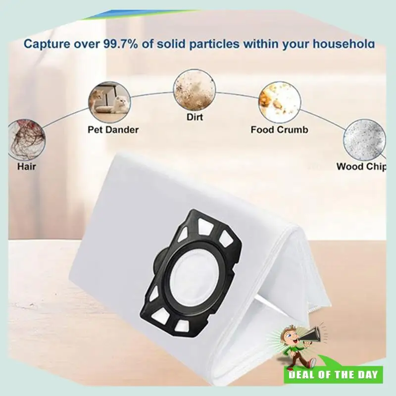 تسليم 24 ساعة 10 قطعة كيس لجميع الغبار لكارشر MV4، MV5، MV6، WD4، WD5، WD6، WD5P، WD6P مكنسة روبوت ذاتية التفريغ