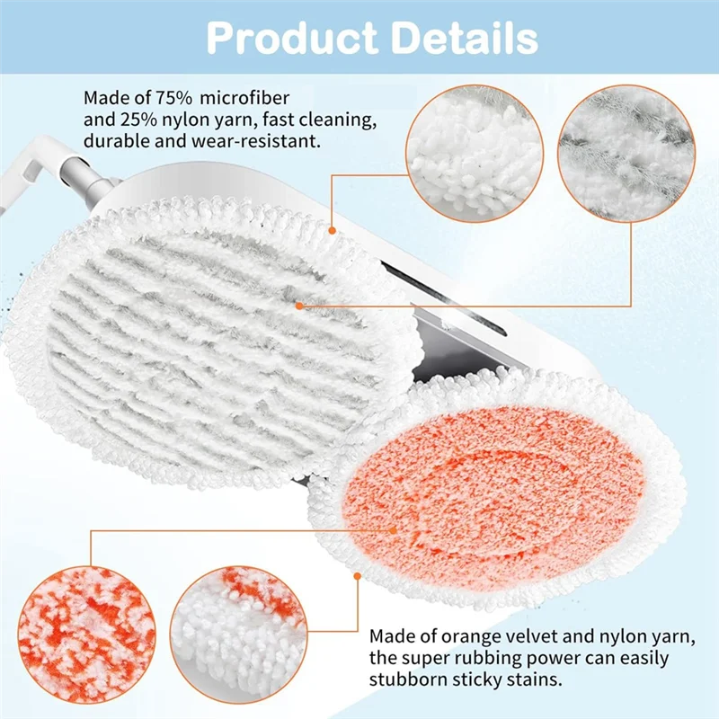 

ABCA-8 шт. 3897A сменные подушечки для швабры для Bissell Spinwave 3897A, 3712, 3712 Вт, паровые вращающиеся подушечки для швабры, номер детали 1641112