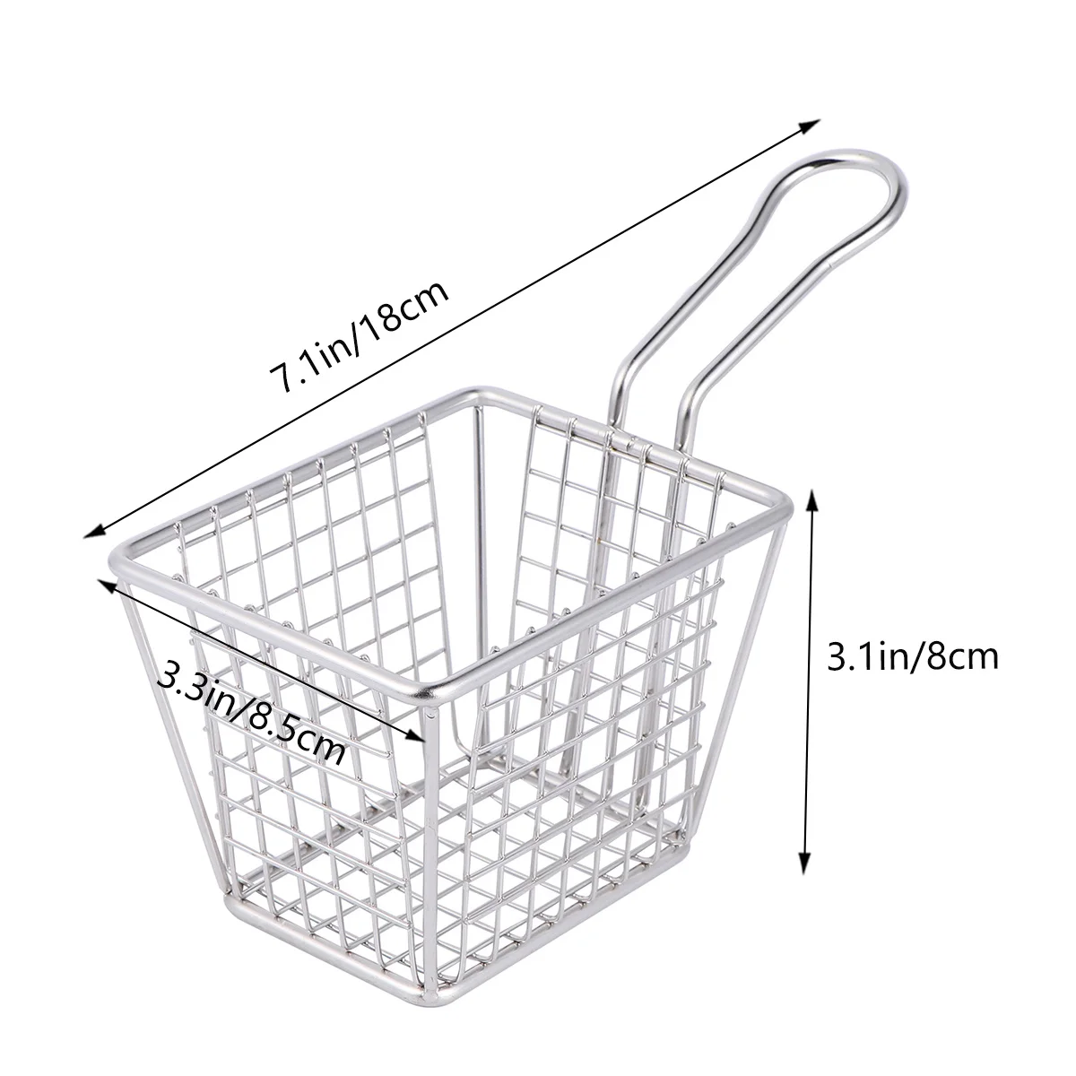 

Stainless Steel Snack Basket Square Mesh Frying Strainer For French Fries Potatoes Chips Deep Fry Kitchen Tool Food Mesh