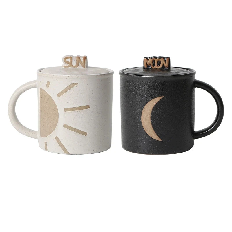 Sun and Moon Design Couple Ceramics Mugs coffee mug Milk Tea office Cups Drinkware the Best birthday Gift