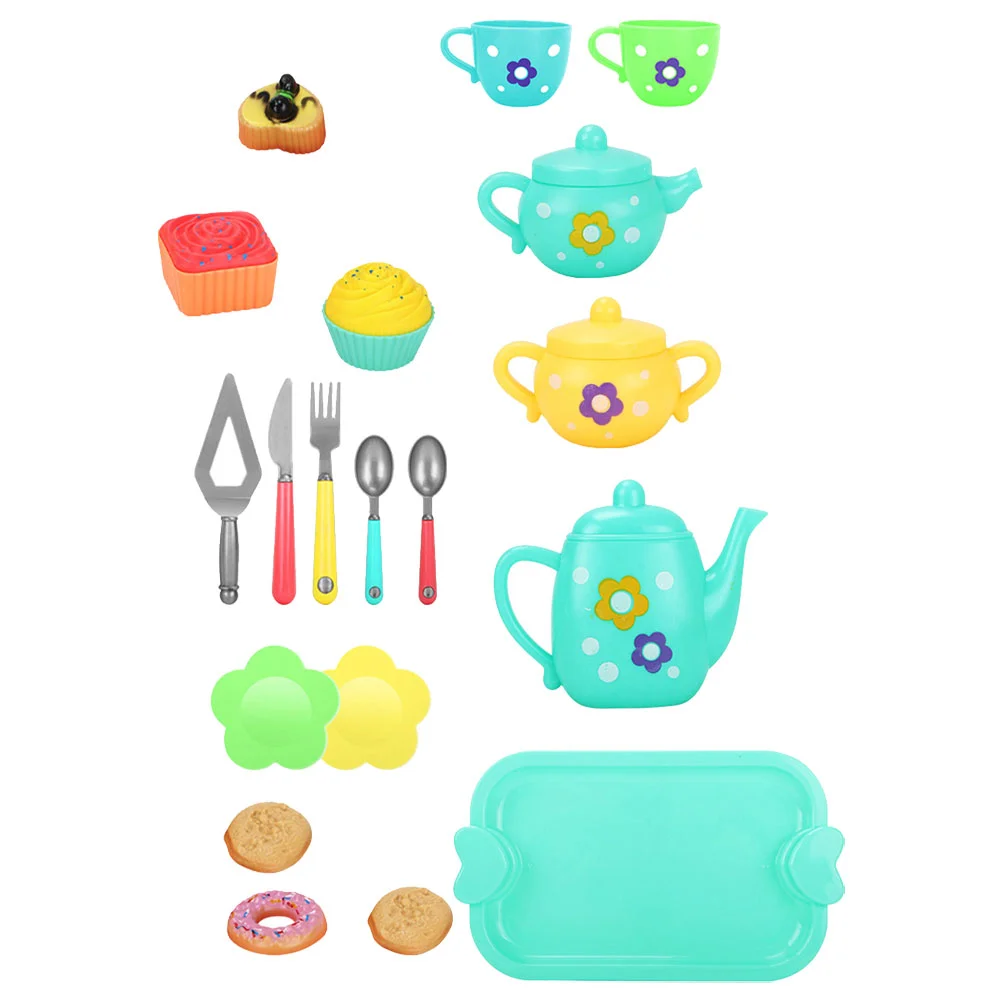 Simulation Teapot Teacup Imitation Simulated Toys Set Dessert Realistic Creative Kids Container Pretend Child