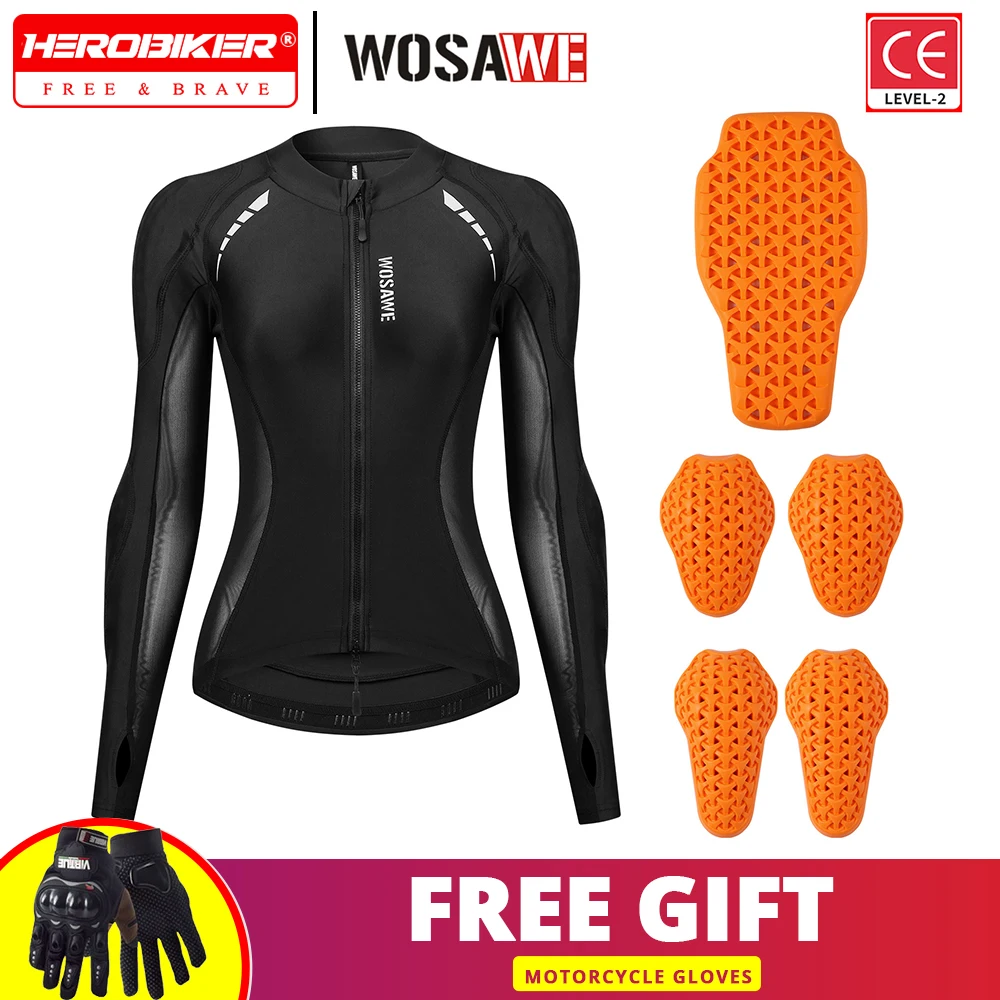 

WOSAWE Summer Rider Jacket CE Certified Motorcycle Riding Armor Breathable Safety Coat Pants Crash Protective Gear for Women