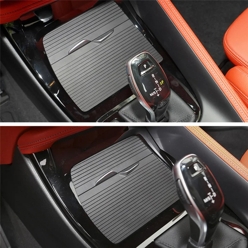 

AV32-2 Pcs Center Console Cup Holder Cover Zipper Rolling Curtain For BMW X1 X2 F48 F49 F39 51169299529
