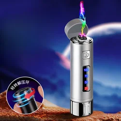 Creative Cylindrical Windproof Arc Lighter Portable USB Lighter Unusual Mini Cigarette Lighters Smoking Accessories 2024 NEW