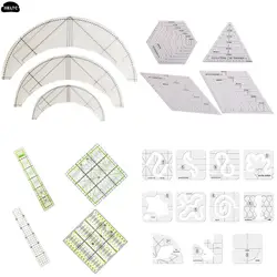 1*Table Mat Patchwork Ruler Braided Twist Template Acrylic Sewing Ruler For Garment Proofing Multi-function Quilting Ruler Style