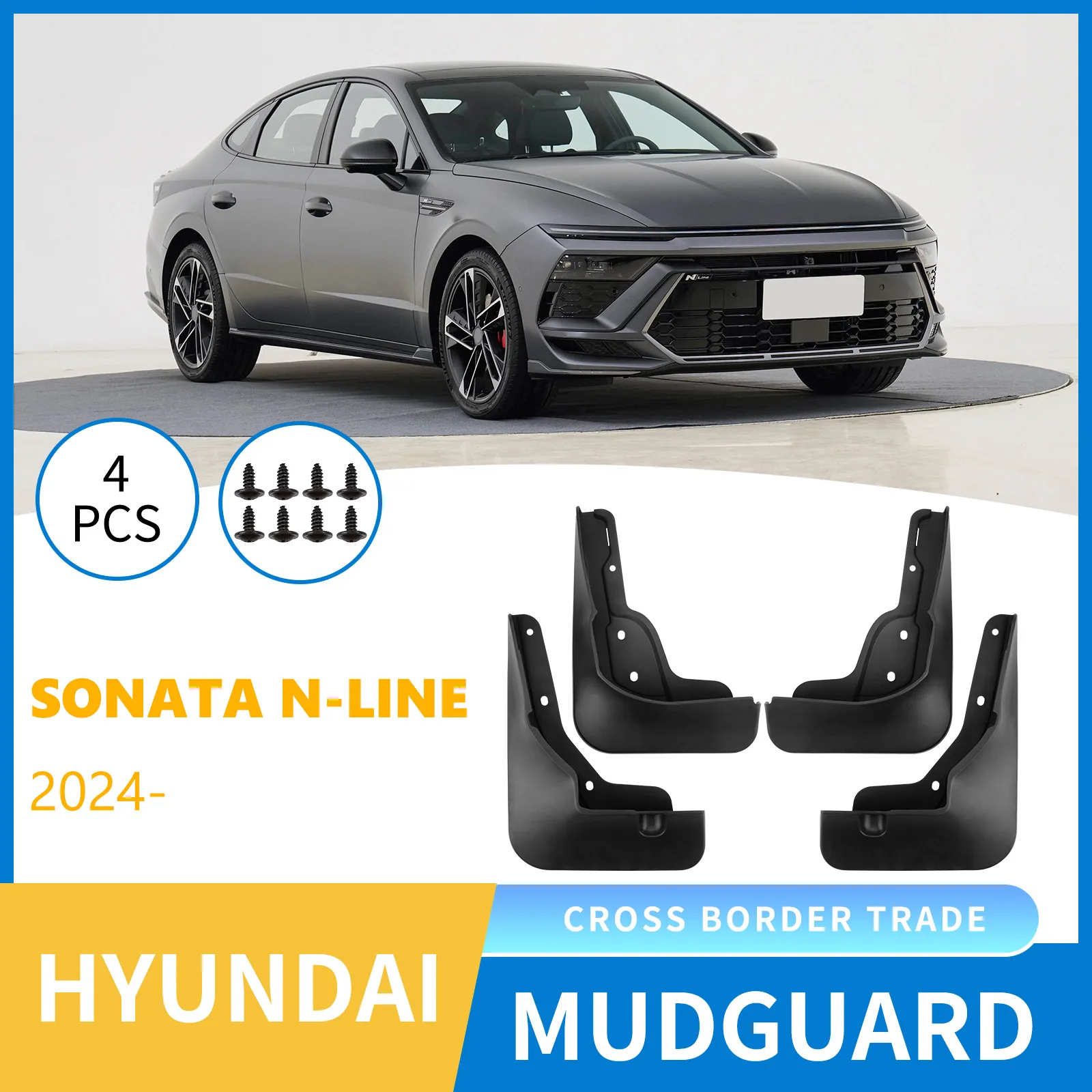 

Mudguard For Hyundai Sonata N-Line 2024-2025 car mudguard sheet, Front Rear Flares Splash Guards Cover Car Accessorie