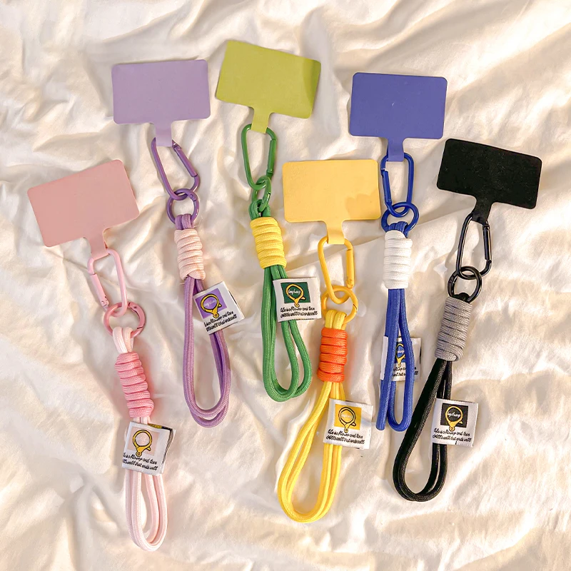 Mobile Phone Lanyard Hanging Decoration Can Be Carried Twist Rope Anti-loss Pendant Fashion Strong Wrist Short Straps