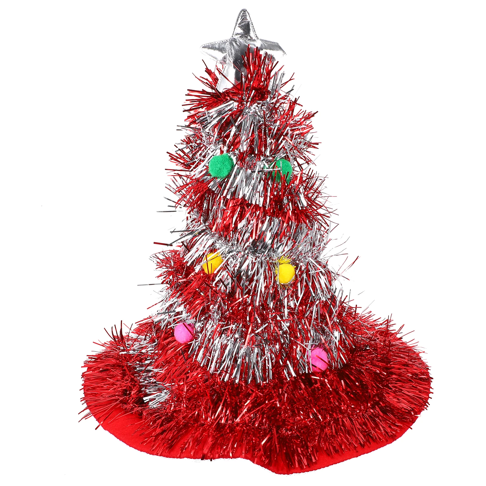 

s Santa Hat Has Glowing Christmas Metallic Line Child Tree Shaped Party Hats