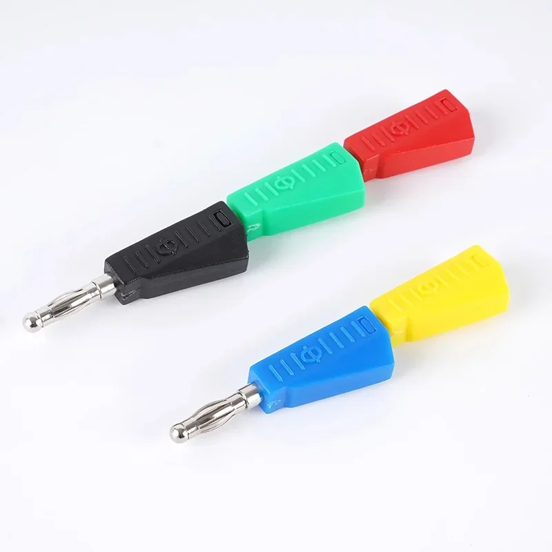 10pcs 4MM Stackable Banana Plug Copper Nickel Plated Soldering Electrical Connector