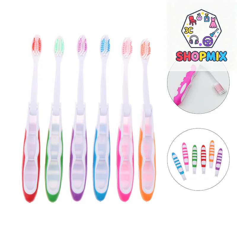 Hygiene Oral Portable Disposable Foldable Travel Camping Toothbrush Hiking Tooth Brush Tooth Cleaning Tools Folding Toothbrush