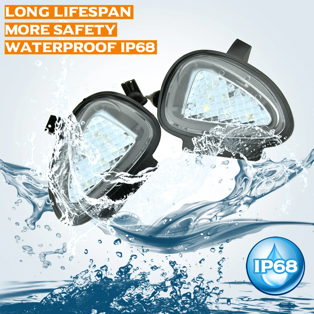 

For Volkswagen VW Passat B7 2011-2019 2Pcs LED Puddle Light Under Side Mirror Car Exterior Floor Lamp Auto Accessory