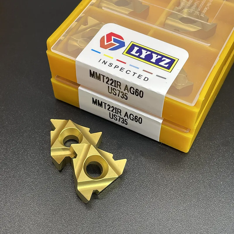 10PCS MMT22ER AG60 VP15TF/US735 MMT22IR AG60 VP15TF/US735คาร์ไบด์หมุนเครื่องมือเครื่องกลึง CNC เครื่องมือเกลียวใบมีด