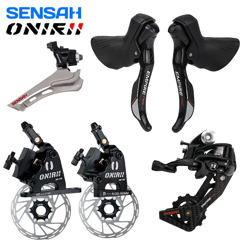 Sensahエンパイア-油圧ディスクブレーキキット,12V,2x12スピード