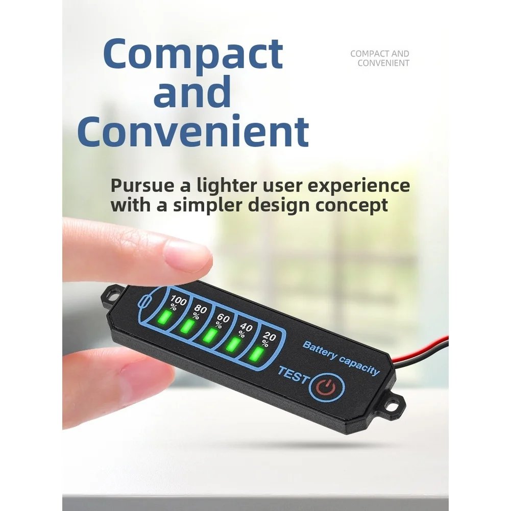 530V LED Battery Charging Indicator Board Voltage Tester with Accurate Battery Level Display for Various Devices