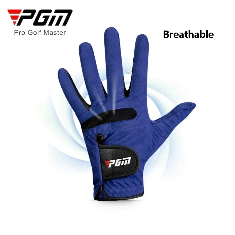 PGM 1 Pcs Men Microfiber Non-slip Golf Gloves Male Breathable Left Right Hand Mittens Men Elastic Wear Resistant Sport Gloves