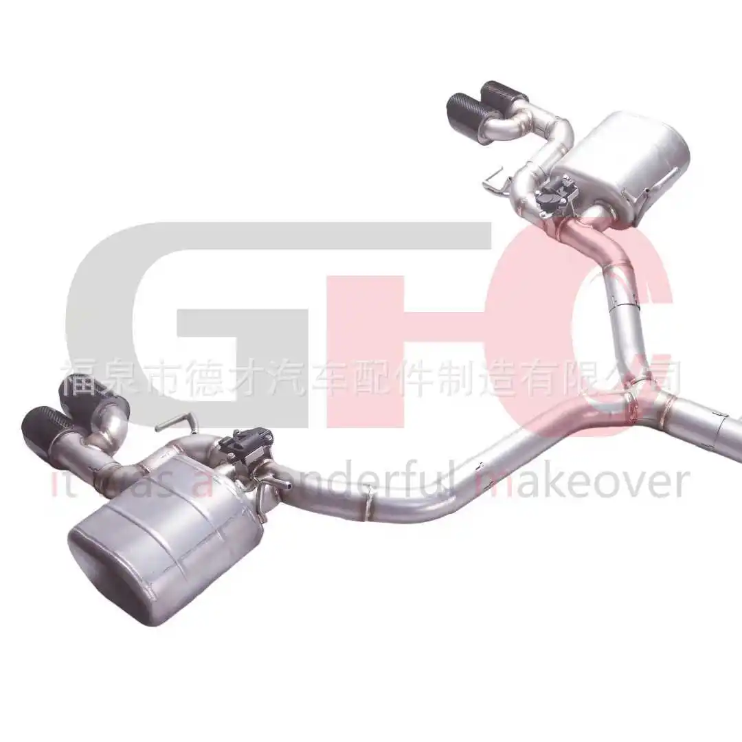 

Suitable for 4WD Audi A5Q front middle and tail section valve exhaust pipe modified sports car sound original installation