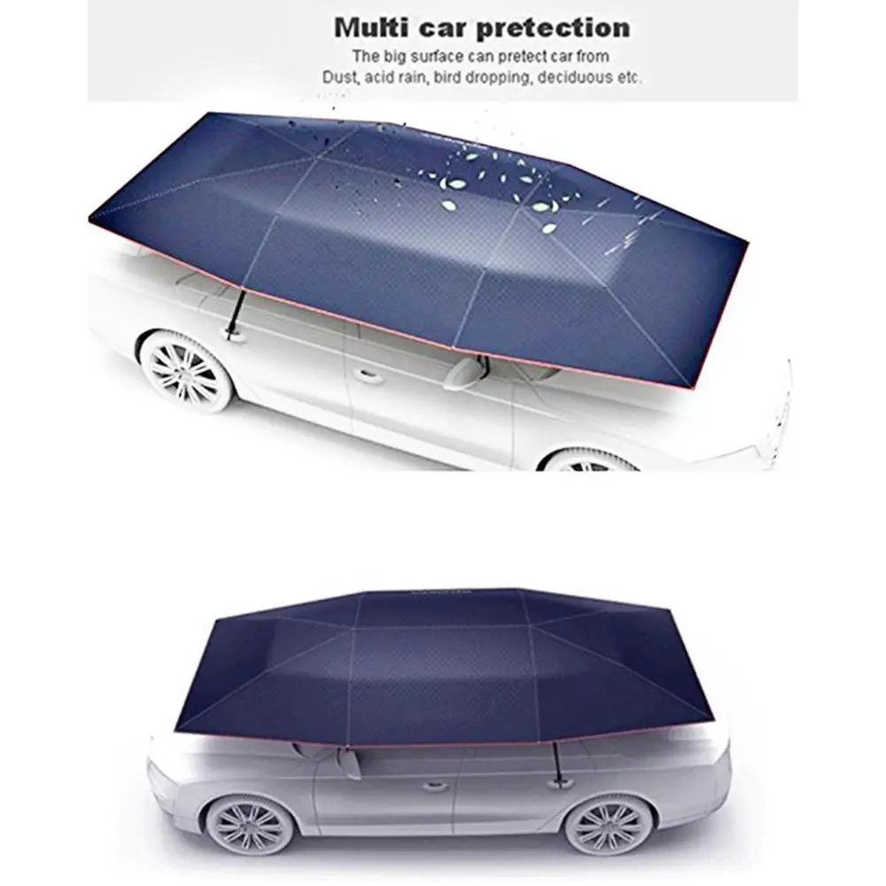 Portable Full Automatic Car Roof Cover Umbrella Tent UV Protection Sun Shade