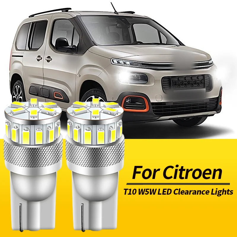 

2PCS T10 W5W LED Clearance Lights Canbus For Citroen Berlingo 1996-2018 C1 2006-2020 C2 2003-10 C3 Picasso 02-16 Car Accessories