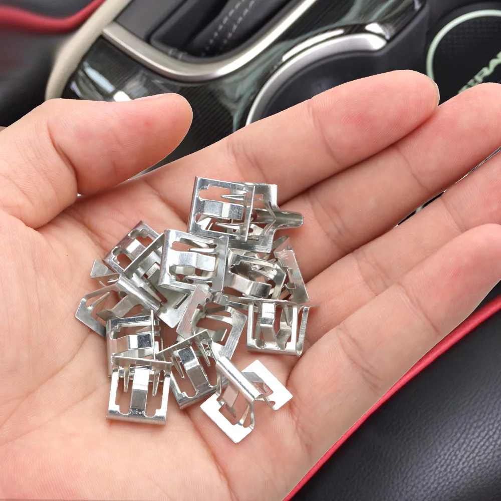 Car Dashboards DVD 15Pcs Interior Trim Plate Fixed Iron Clip Buckle Auto accessories Car Fasteners Universal