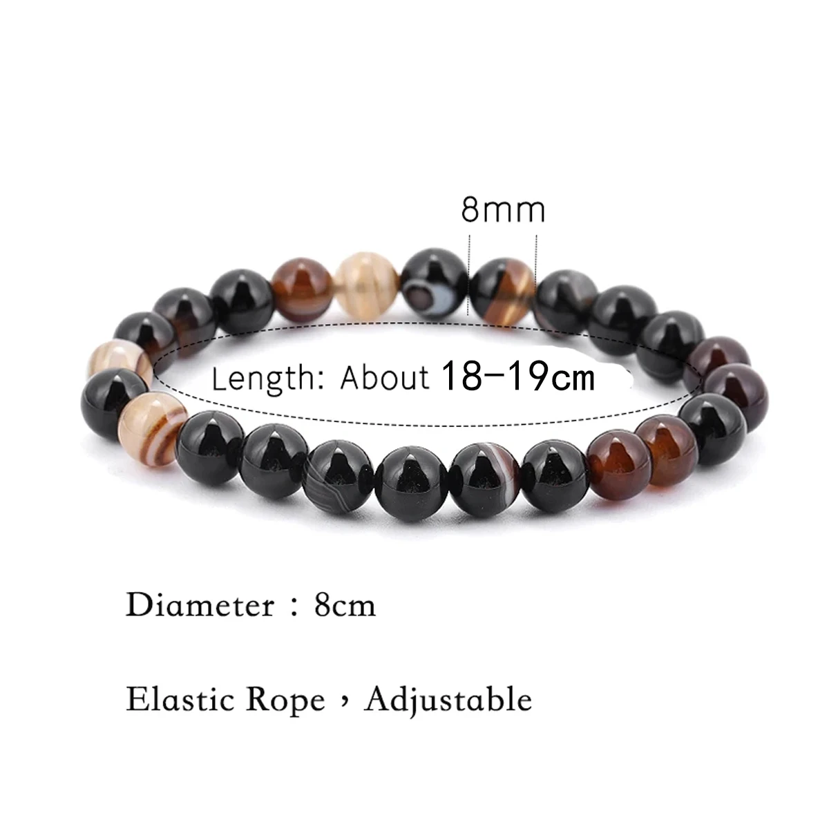 القهوة العقيق المشارب الجزع أساور الرجال القهوة الجزع شريط العقيق حجر فضفاض الخرز ستراند أساور للنساء