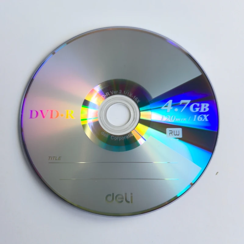1PCS Deli 83150 DVD+R Blank Disc 4.7GB/120min/16x Recordable DVD Single Chip for Digital Versatile Disc