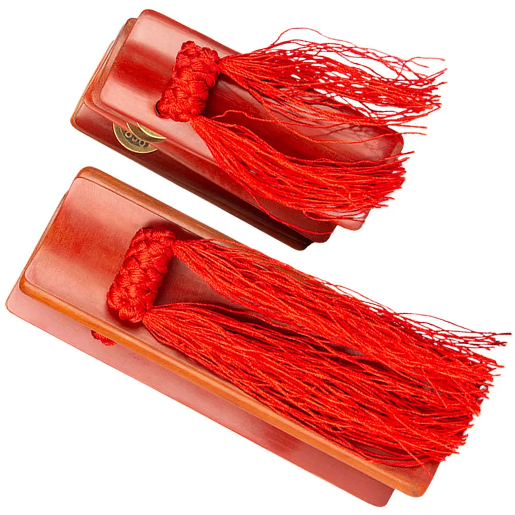 1Pair Traditional Kuaiban Bamboo Allegros Clappers Chinese Castanet Percussion Instrument for Musicians Practice Portable