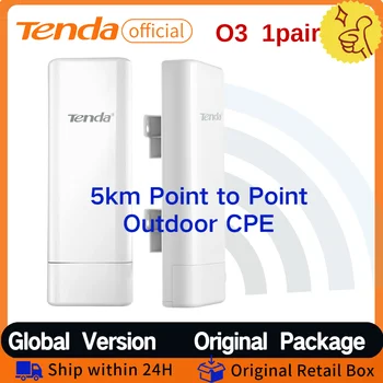 Tenda 실외 와이파이 CPE 무선 라우터, 5km 2.4GHz O3 액세스 포인트, 실외 와이파이 CPE, 안테나 리피터, 무선 WISP CPE 