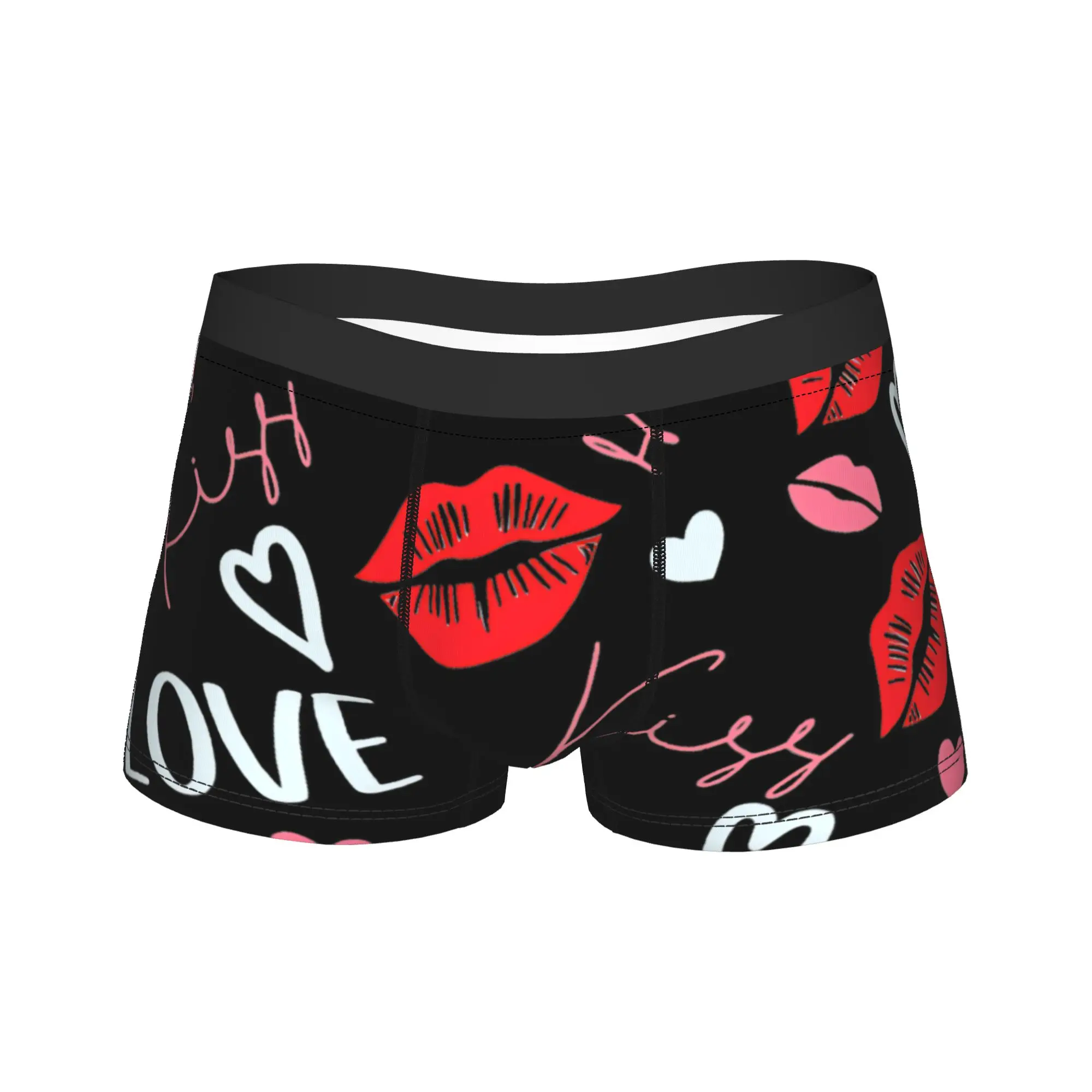 

Нижнее белье с принтом в виде сердца ко Дню святого Валентина, качественные мужские трусы, удобные шорты, трусы-брифы, подарок на день рождения