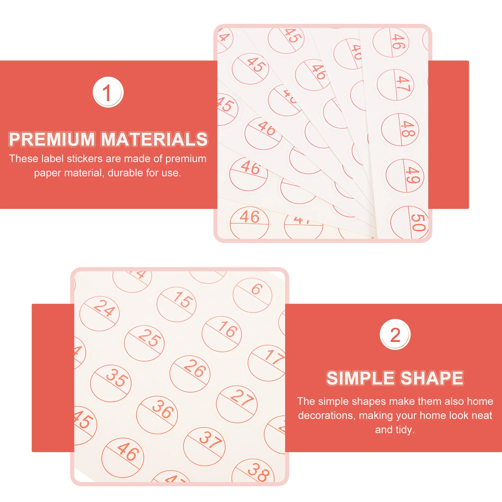 Storage Box Sticker Number Label Sticker Handwritten Label Decal Easy to Use Home Office Organizer Neat Tidy