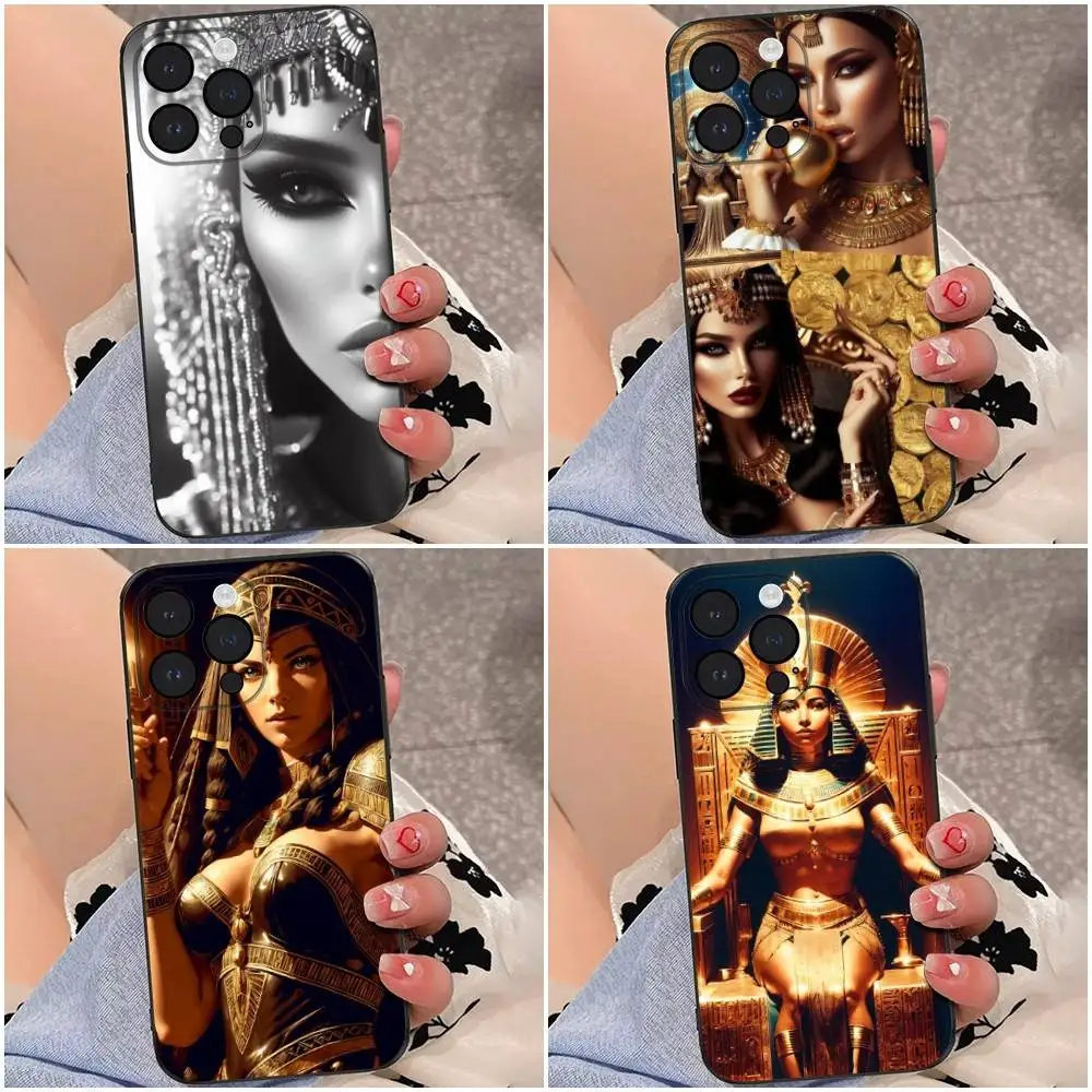

Cleopatra Phone Case For iPhone 16e,16se4,16,15,14,13,12,Pro,Max,11,Plus,XR,XS Max Shockproof Silicone Soft Shell