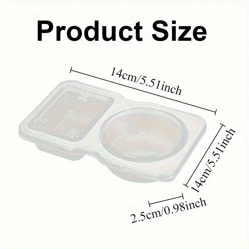 5/10/20PCS Doppel Fach Gewürz Behälter mit Deckel Tragbare Fach Snack Container Sauce Probenahme Picknick reise – Detail 1