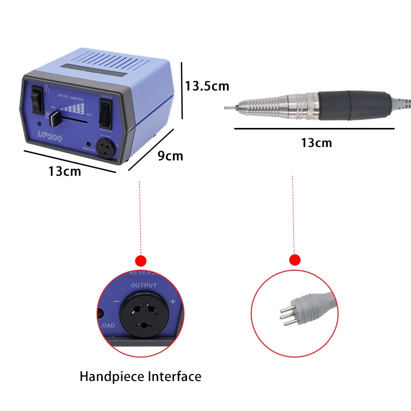 UP200 Portable Electric Nail Drill Manicure Pedicure Machine Beauty Salon Nail Art Equipment view 5