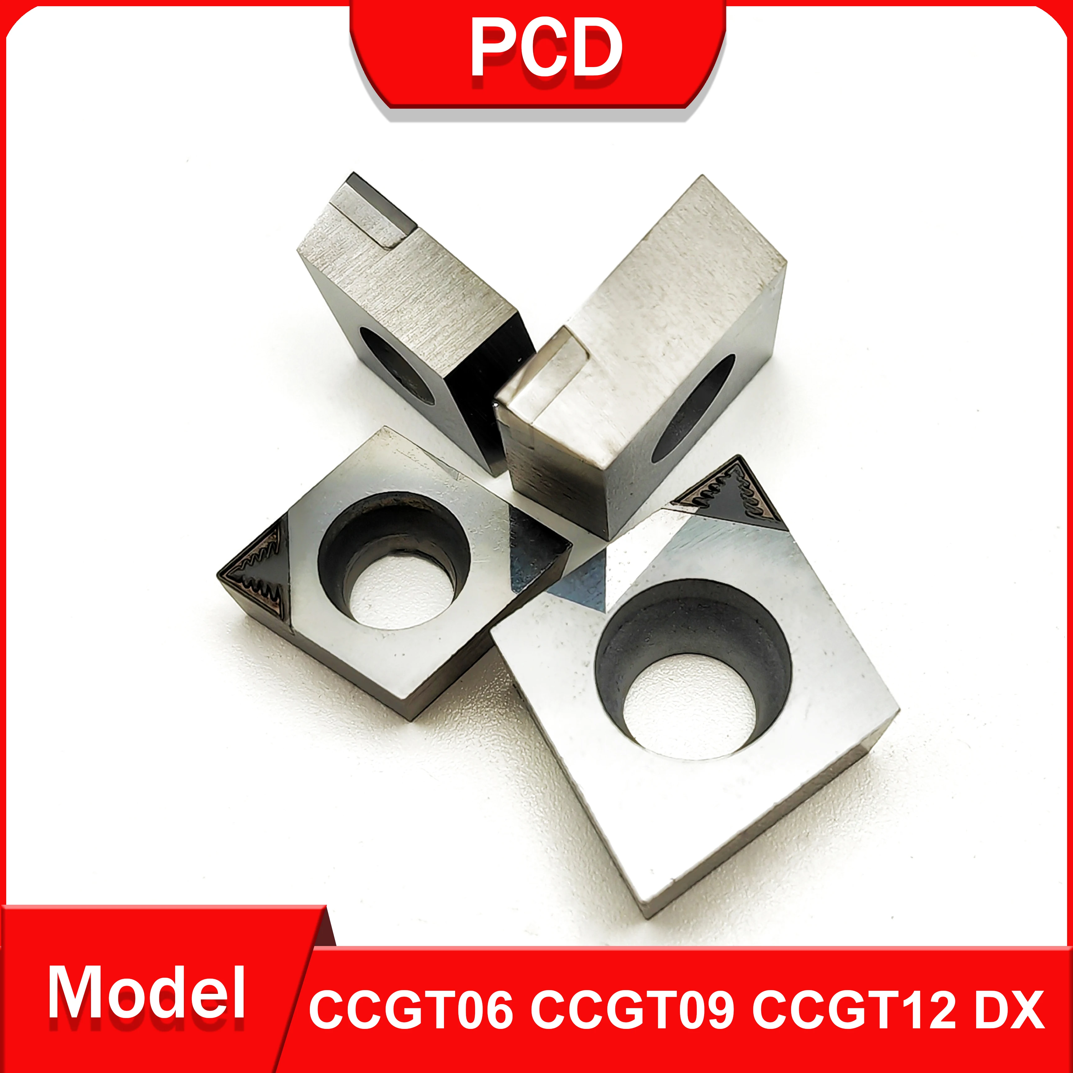 

CCGT06 CCGT09 CCGT12 DX PCD chip breaking tool is used for non-ferrous metals such as aluminum and copper with high finish CCGT