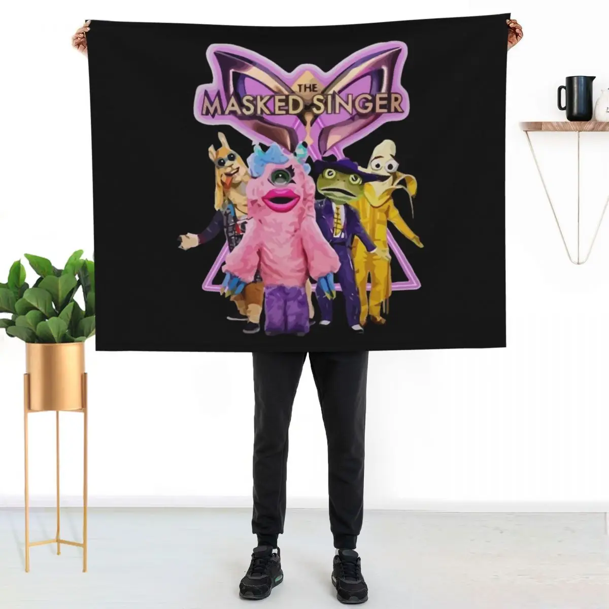 Awesome First Day The Masked Singer Merch Itv Masked Singer Awesome Since Throw Blanket Beach halloween Moving Blankets