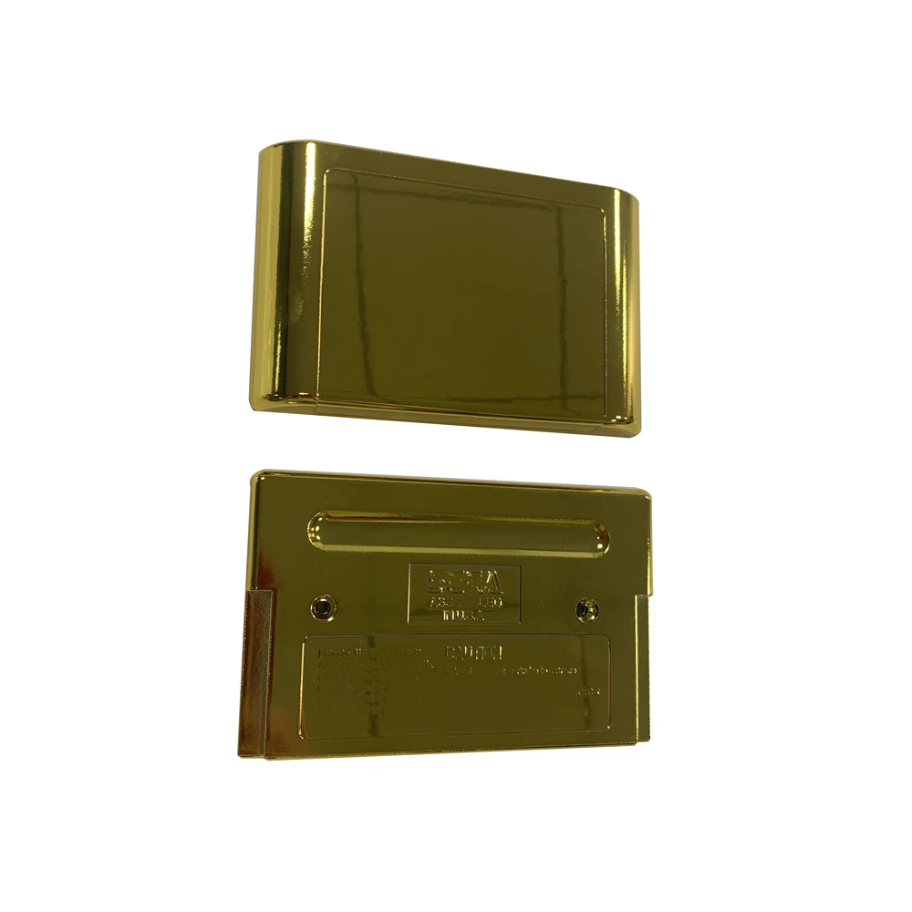 Gold plated Game Cartridge Case for SEGA Mege Drive Replacement Shell for MD 1:1 with logo