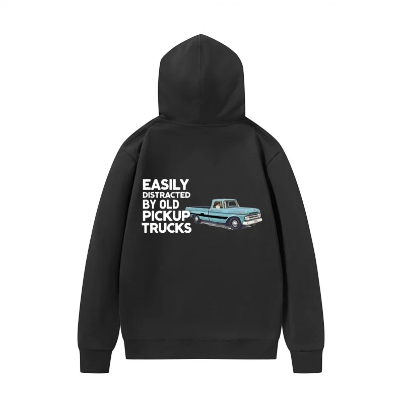 هوديي رجالي يشتت بسهولة بواسطة شاحنات بيك اب، شاحنات بيك اب مطبوعة ممتعة، نسيج قابل للتنفس #3