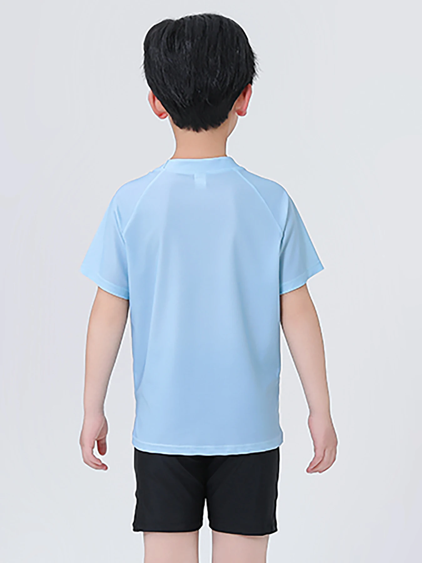 مجموعة تي شيرت السباحة للأولاد: طقم ملابس سباحة أنيقة مكون من ثلاث قطع مع سروال سباحة وقبعة سباحة ملابس سباحة للأطفال على الطراز البسيط #2