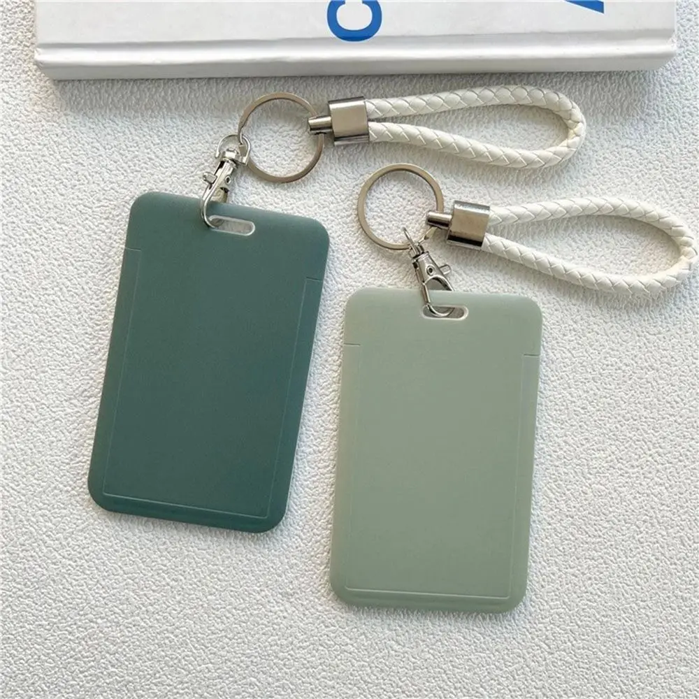 Student Office Key Chain Credit Card Work Card Keyring ID Card Protective ID Card Holders Bus Card Cover Badge Holders