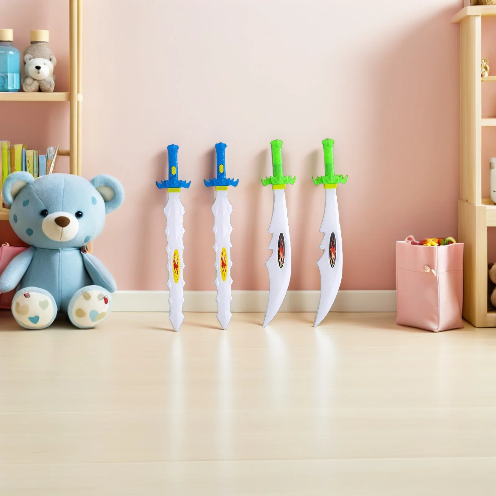 プラスチック製の剣のおもちゃ12個,軽量の子供用ワードローブのおもちゃ,光沢のあるアッパー