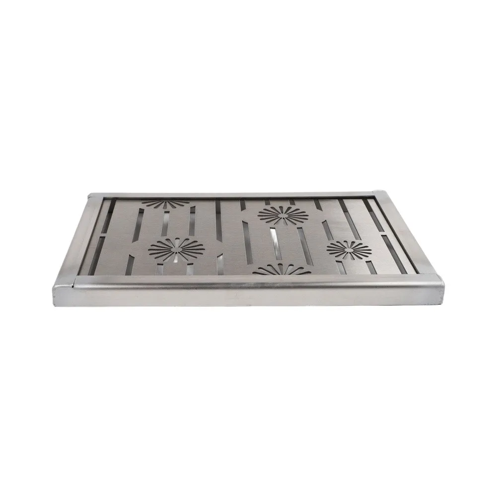 Outdoor Drain Grate for Effective Water Management Stainless Steel Construction with Slip Resistant Finish for Safe Use