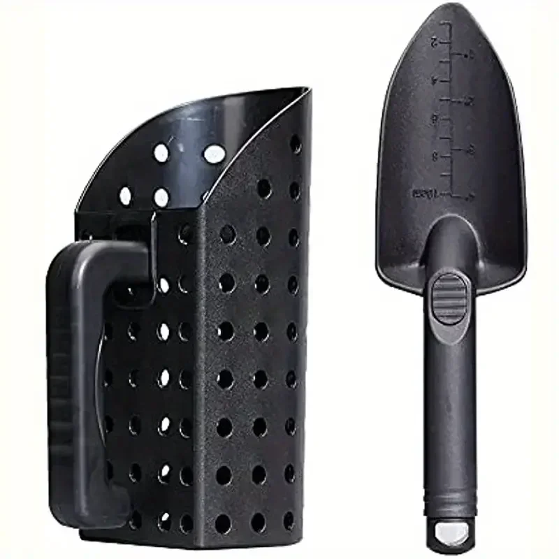 

2026 HEDAO MD-01 Black Metal Detector Sand Scoop Shovel Set for Kids-Underground Metal Detecting Gold Treasure Accessories 1 Yea